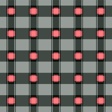 Japanese Checkered Plaid Vector Seamless Patternのイラスト素材