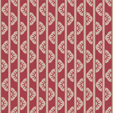 Japanese Zigzag Leaf Stripe Vector Seamless Patternのイラスト素材
