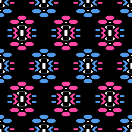 Japanese Geomotric Lantern Motif Vector Seamless Patternのイラスト素材