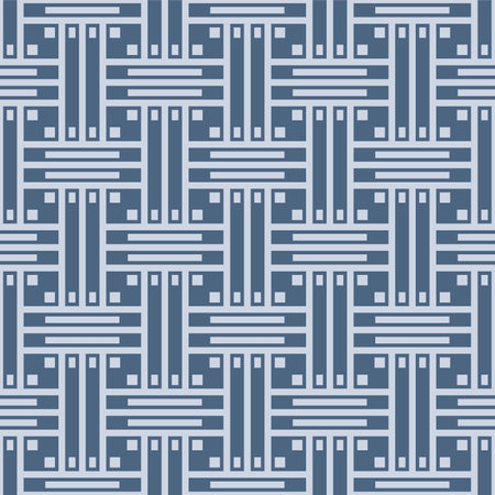 Japanese Cross Line Weave Vector Seamless Patternのイラスト素材