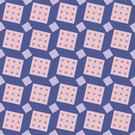 Japanese Cute Dice Diamond Vector Seamless Patternのイラスト素材