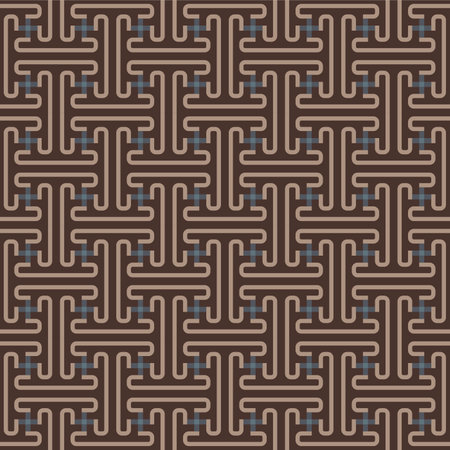 Japanese Weave Maze Line Vector Seamless Patternのイラスト素材