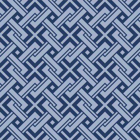 Japanese Overlap Diamond Net Vector Seamless Patternのイラスト素材