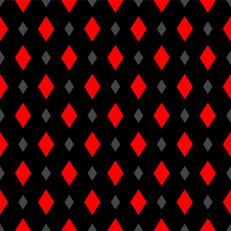 Japanese Red Black Diamond Vector Seamless Patternのイラスト素材