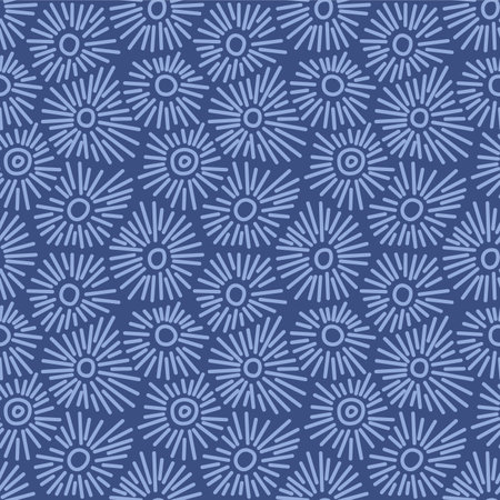 Japanese Fireworks Flower Vector Seamless Patternのイラスト素材