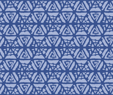 Japanese Triangle Mosaic Stripe Vector Seamless Patternのイラスト素材