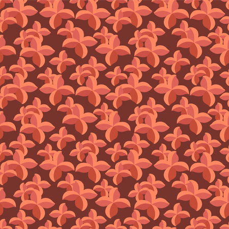 Japanese Leaf Motif Vector Seamless Patternのイラスト素材