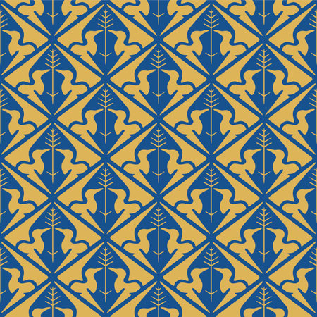 Japanese Heron Diamond Vector Seamless Patternのイラスト素材