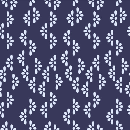 Japanese Flower Stripe Vector Seamless Patternのイラスト素材