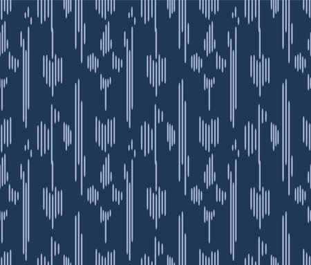 Japanese Embroidery Stripe Motif Vector Seamless Patternのイラスト素材