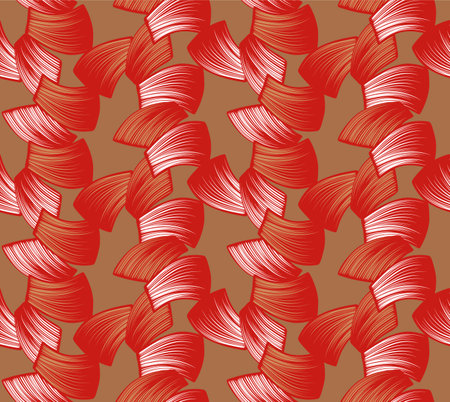 Japanese Brush Zigzag Vector Seamless Patternのイラスト素材