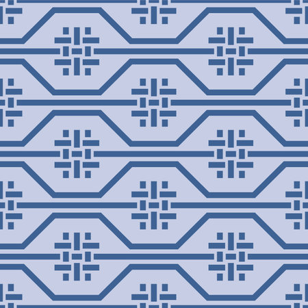 Japanese Zigzag Hexagon Weave Vector Seamless Patternのイラスト素材