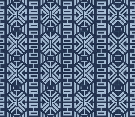 apanese Hexagon Stripe Vector Seamless Patternのイラスト素材