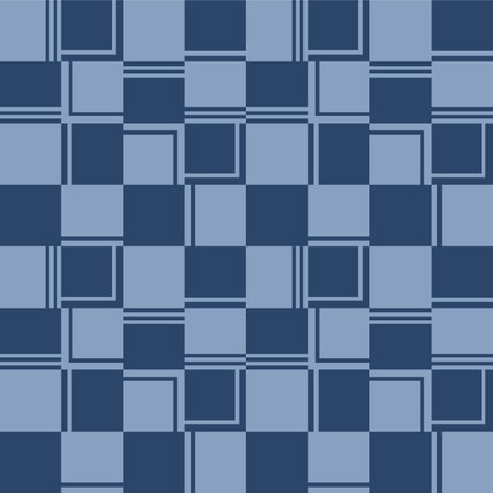 Japanese Checkered Line Vector Seamless Patternのイラスト素材