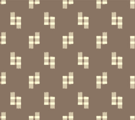 Japanese Cross Brush Motif Vector Seamless Patternのイラスト素材