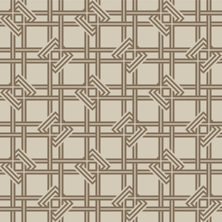 Japanese Net Diamond Weave Vector Seamless Patternのイラスト素材