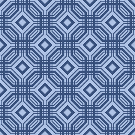Japanese Octagon Line Vector Seamless Patternのイラスト素材