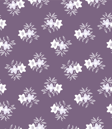 Japanese Pretty Bouquet Vector Seamless Patternのイラスト素材