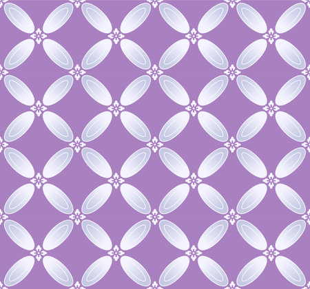 Japanese Ellipse Petal Flower Vector Seamless Patternのイラスト素材