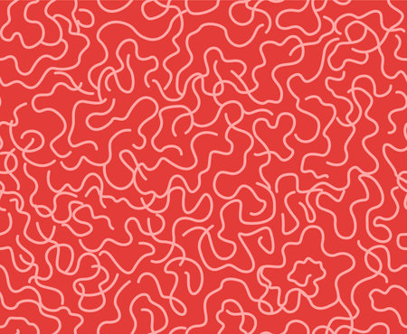 Japanese Swirl Maze Line Vector Seamless Patternのイラスト素材