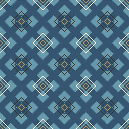 Japanese Square Diamond Vector Seamless Patternのイラスト素材