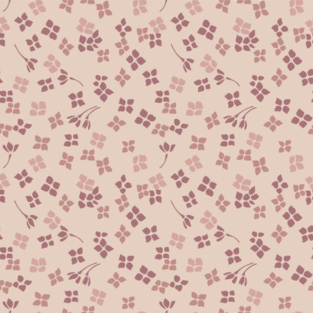 Japanese Pretty Flower Fall Vector Seamless Patternのイラスト素材
