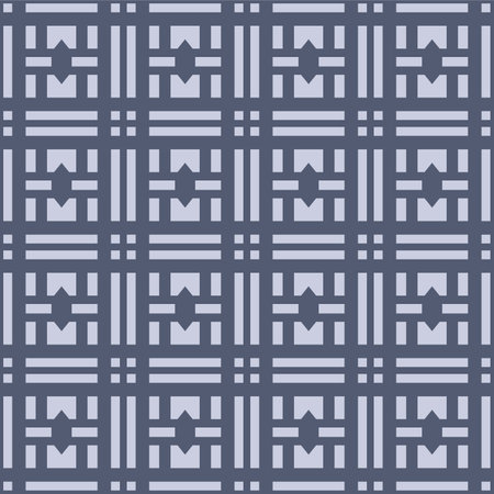 Japanese Square Motif Line Vector Seamless Patternのイラスト素材