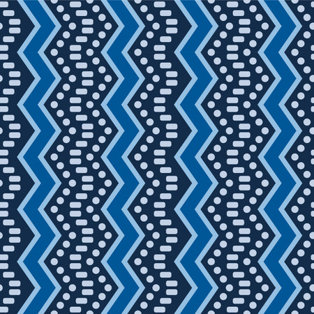 Japanese Zigzag Line Vector Seamless Patternのイラスト素材