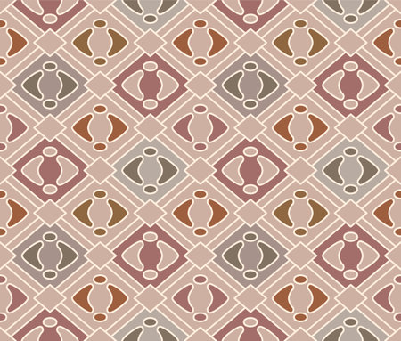 Japanese Lantern Diamond Vector Seamless Patternのイラスト素材