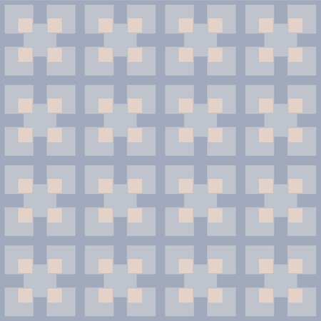 Japanese Cross Flower Vector Seamless Patternのイラスト素材