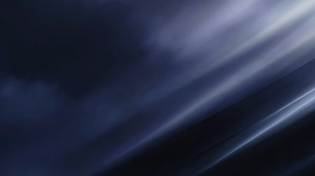 This image features an abstract dark blue and black background showcasing smooth gradient patterns with subtle light stripes, perfect for various artistic projects.の素材