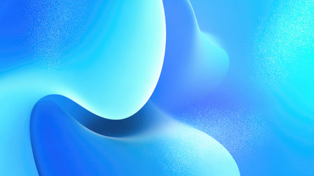 This abstract fluid blue background features soft curves and gradients, ideal for digital art, modern design projects, and creative expressions.の素材