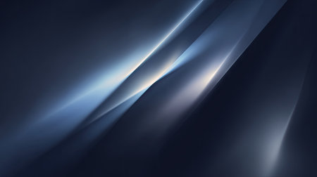 This image features soft blue and silver wave patterns illuminated by light effects on a smooth abstract background, creating a serene atmosphere.の素材