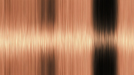 This abstract image features a captivating copper texture with smooth lines and a rich gradient of shades, perfect for contemporary designs and artistic projects.の素材