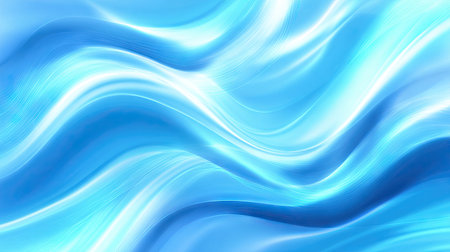 An elegant abstract image featuring soft flowing waves in cool blue tones. Perfect for backgrounds, designs, and artistic applications.の素材