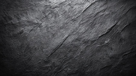 This image features a textured black slate surface ideal for various design projects, offering an elegant and modern backdrop with natural variations.の素材