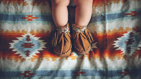 A charming close-up of a babyの素材