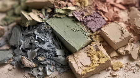 A vibrant arrangement of natural powders showcases a variety of colors and textures, perfect for creative projects or artistic exploration.の素材