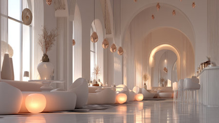 A serene and elegant cafの素材