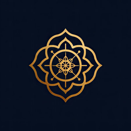 This elegant golden mandala design features intricate patterns against a dark background, offering a captivating blend of art and spirituality. Perfect for projects related to creativity and mindfulness.の素材