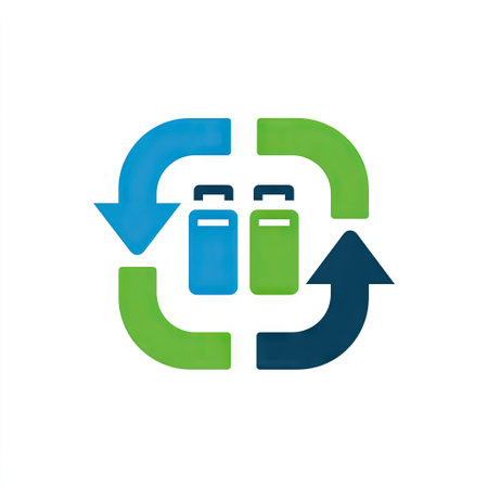 This graphic depicts a circular battery symbol, emphasizing the concepts of recycling and sustainability in energy solutions for a better environment.の素材
