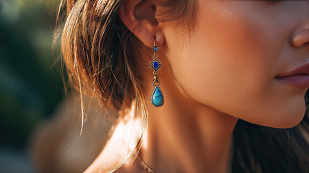 A stunning close-up photograph showcasing a womanの素材