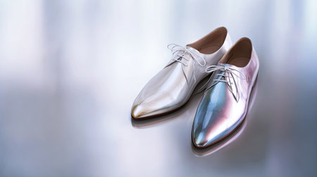 Discover a pair of elegant stylish shoes with a shiny finish, perfect for fashion enthusiasts. These shoes embody luxury and modern aesthetics, enhancing any attire.の素材