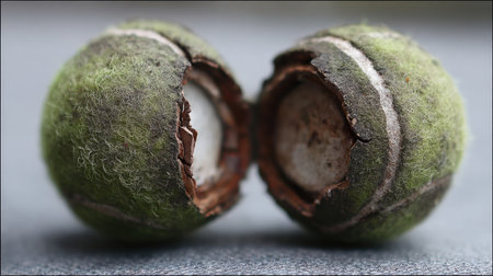 This close-up image features two unopened green seed pods, showcasing intricate textures and organic details. A perfect representation of nature's artistry.の素材