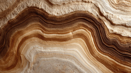 This image showcases a stunning close-up of natural stone layers, featuring intricate textures and a warm color palette. Ideal for nature lovers.の素材