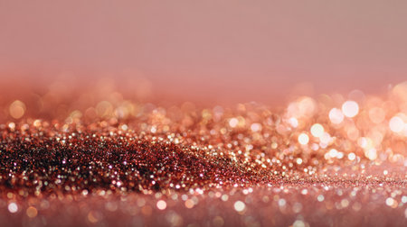 This stunning rose gold glitter background features a mesmerizing shimmer and sparkle, perfect for a variety of creative and artistic projects.の素材