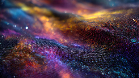 This mesmerizing abstract image features a colorful texture with glowing patterns that evoke the endless beauty of cosmic space. Perfect for artistic projects.の素材
