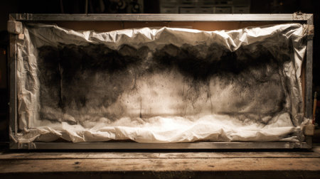 This striking abstract piece features a textured black and white surface with rich tonal contrasts, ideal for creative projects or artistic exploration.の素材