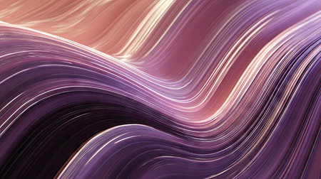 This mesmerizing abstract image features smooth flowing lines in shades of purple and pink, creating a sense of movement and elegance. Perfect for artistic projects.の素材