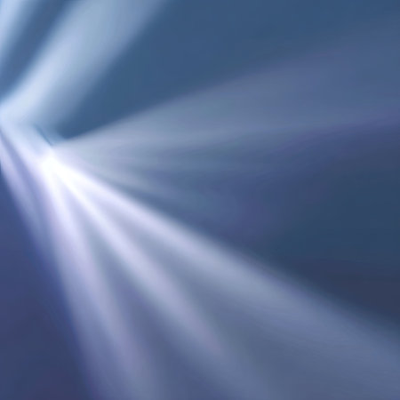 A serene and ethereal image featuring soft blue light rays that create calming gradients against a tranquil background, ideal for various creative projects.の素材